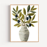 Poster Vase d'olivier - Douceur méditerranéenne en cuisine