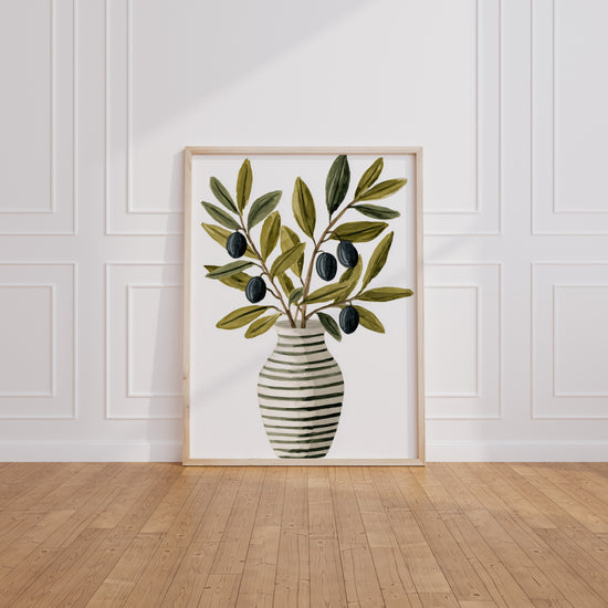 Poster Vase d'olivier - Douceur méditerranéenne en cuisine — Vierge - living-room