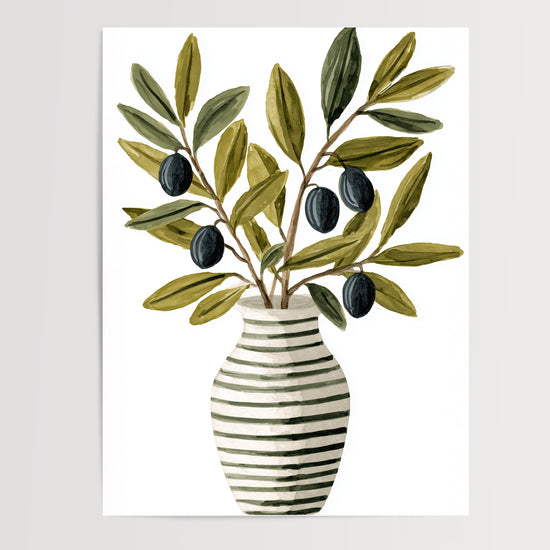 Poster Vase d'olivier - Douceur méditerranéenne en cuisine — Vierge - poster-presentation-produit