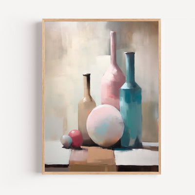 Poster Vases abstraits - Douceur pastel et formes apaisantes