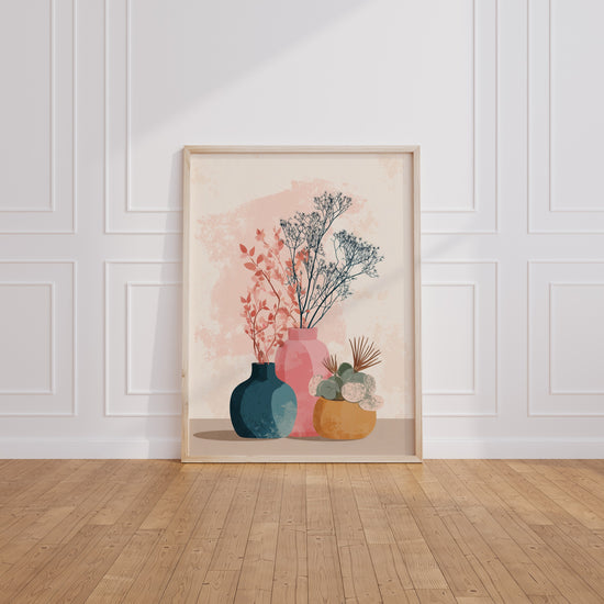 Poster Vases scandinaves - Douceur pastel et esprit nordique — Vierge - living-room