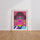 Poster Visage de femme - Portrait pop rétro haut en couleur — Vierge - living-room — passe-partout blanc