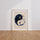 Poster Yin Yang bleu et or - Souffle d'équilibre et de sérénité — Vierge - living-room — passe-partout blanc
