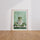 Poster Yoga Frog - Grenouille zen en pleine méditation — Vierge - living-room — passe-partout blanc