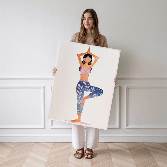 Poster Yoga - Posture de l'arbre et douceur apaisante — Vierge - poster-femme-debout