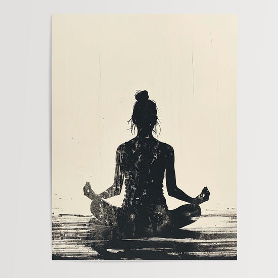 Poster Yoga - Silhouette lotus pour un souffle apaisé — Vierge - poster-presentation-produit