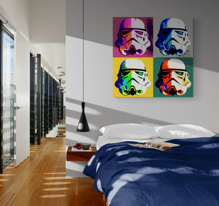 L'art rencontre la galaxie : tableau Star Wars Pop Art captivant.