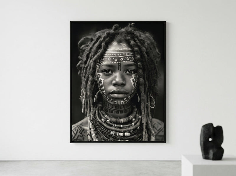 Monochrome black-and-white art print — MyselfMonArt collection