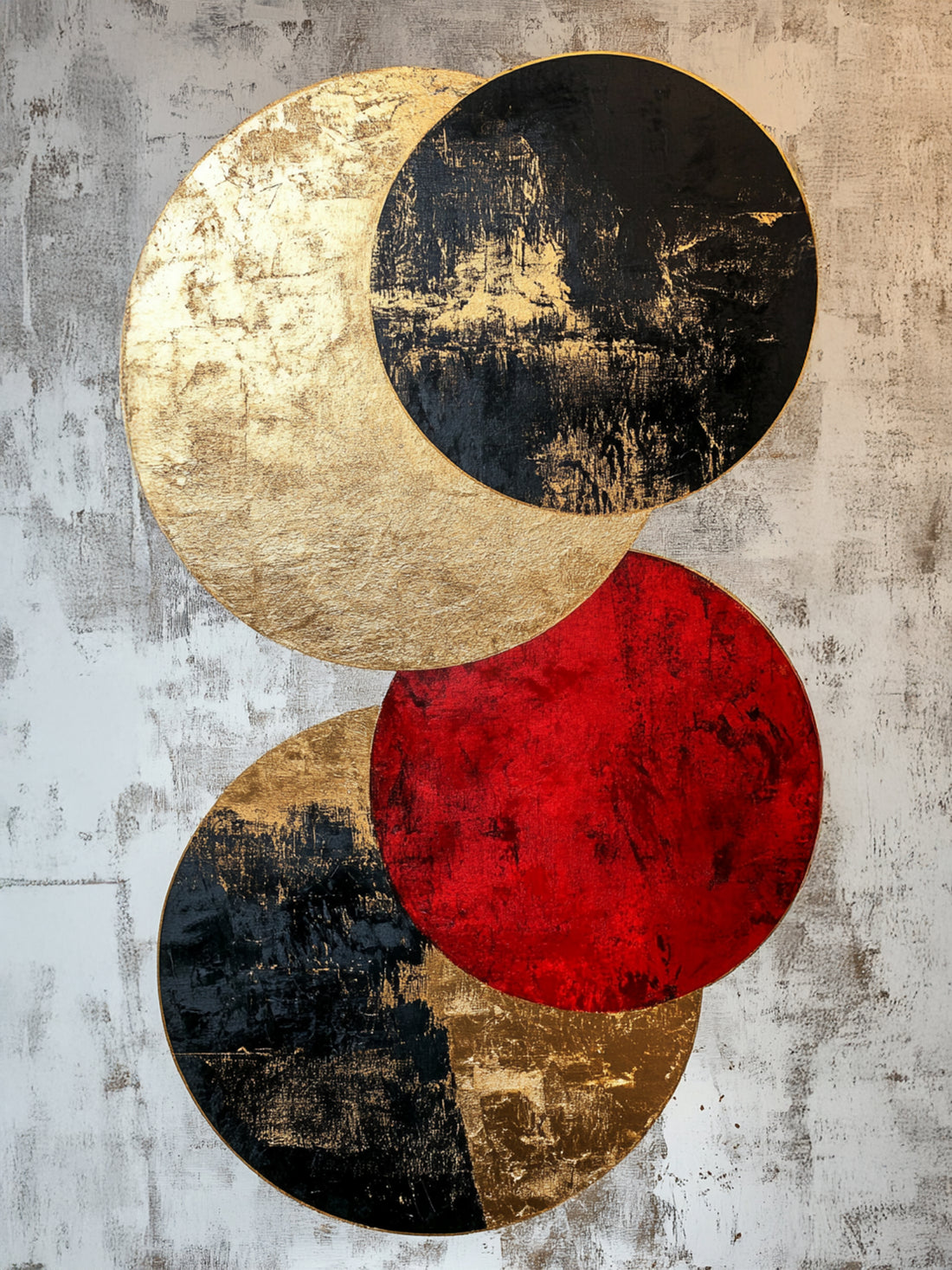 Gold Abstract Canvas Wall Art - Modern Zen Decor