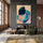 Tableau abstrait cercles orange turquoise bleu violet décoration murale moderne salon contemporain