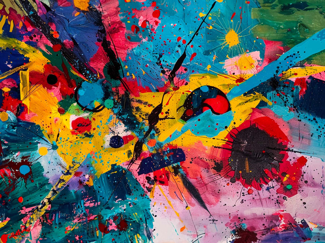 Tableau original Art abstrait - Couleurs vives