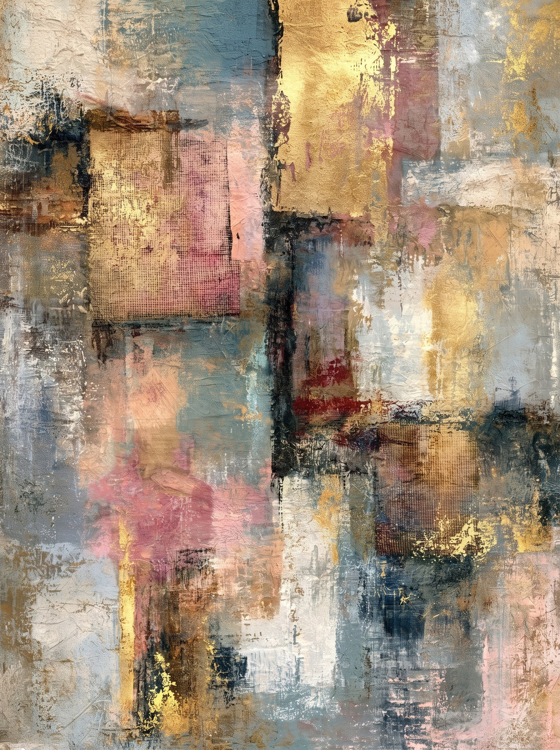 Modern Abstract Canvas Art – Golden Light & Pastel Haze