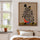 African mother and child artwork, zebra pattern, colorful accents, neutral bedroom decor