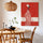 Tableau africain femme élégante turban blanc rouge décoration murale salon moderne