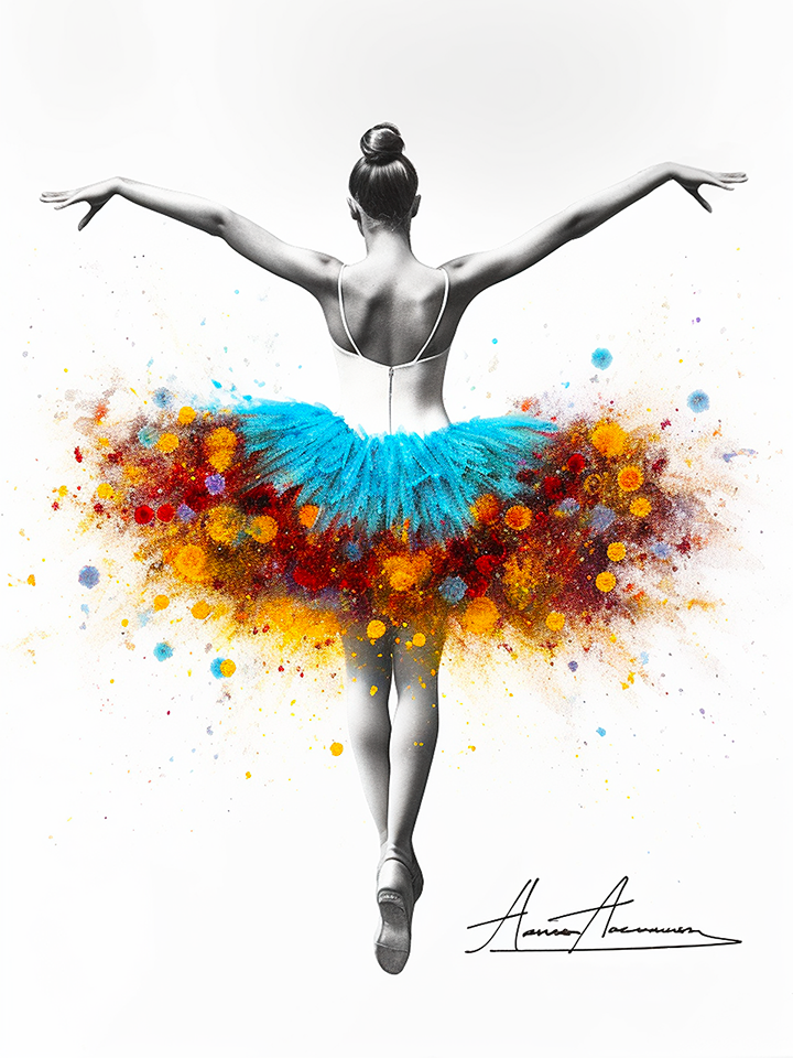 Ballerina Wall Art – Ethereal Floral Dance