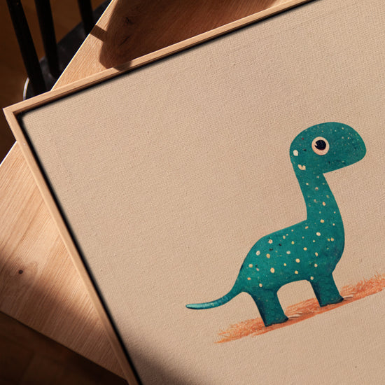 Bébé dinosaure diplodocus pastel tableau mural pour chambre bébé