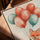 Baby fox with pastel balloons print, minimalist nursery wall art