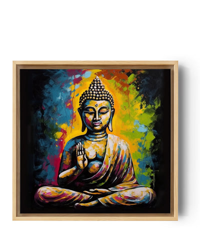 Colorful Buddha wall art for balance, relaxation and wellness, zen decor