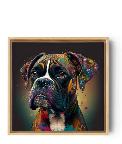 Pop Art Boxer Dog Wall Art Print, Multicolor Painting