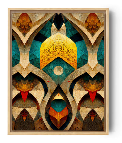 Tableau calligraphie arabe moderne, art abstrait coloré