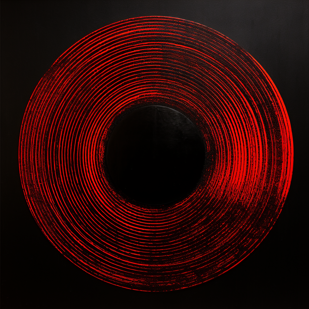 Contemporary Red Circle Canvas Print – Zen Harmony Minimalist Wall Art