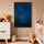 Tableau chambre bébé ciel étoilé bleu nuit barque dorée décoration murale apaisante