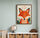 Mooie kinderposter met slapende vos en sterretjes – lieve, dromerige stijl