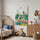 Tableau chambre garçon voitures colorées ville cerf-volant décoration murale style graphique enfantin
