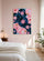 Tableau chambre vinyles roses et bleus avec cœurs dorés pop art romantique décor moderne