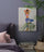Yoga wall art bringing serene color to a peaceful bedroom