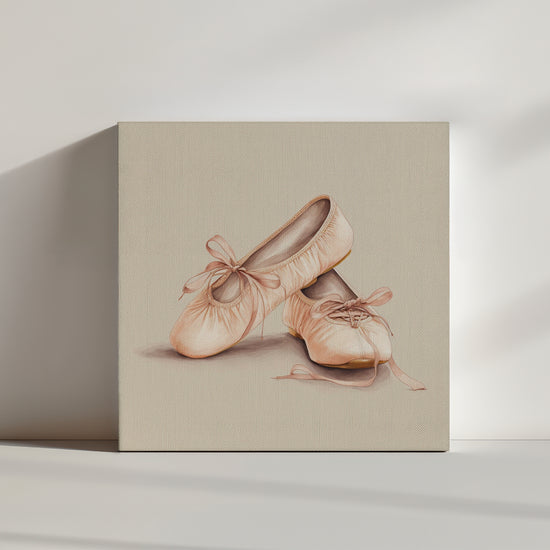tableau de décoration illustration chausson de danseuse ballerine