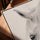 White horse portrait canvas for minimalist living room decor