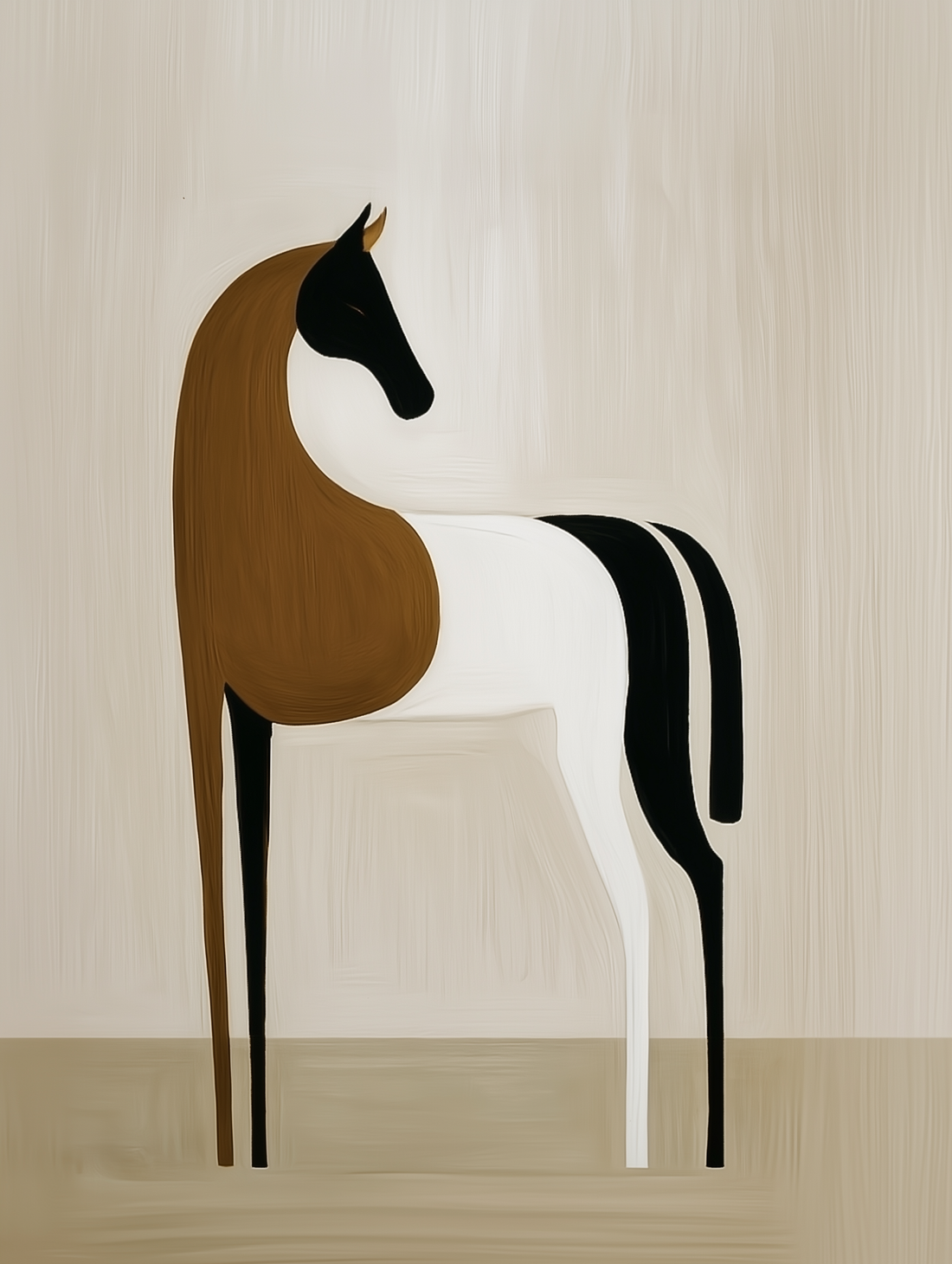 Minimalist Horse Canvas Wall Art – Serene Elegance