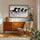 Pferdebild schwarze Pferde im Galopp, China-Tusche, Wanddeko fürs Vintage-Wohnzimmer und Sideboard