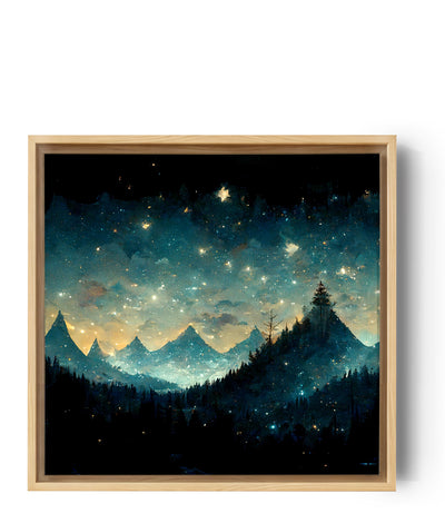 Tableau de décoration représentant un ciel étoilé dans la nuit