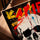 Tableau crâne graffiti street art pour salon industriel