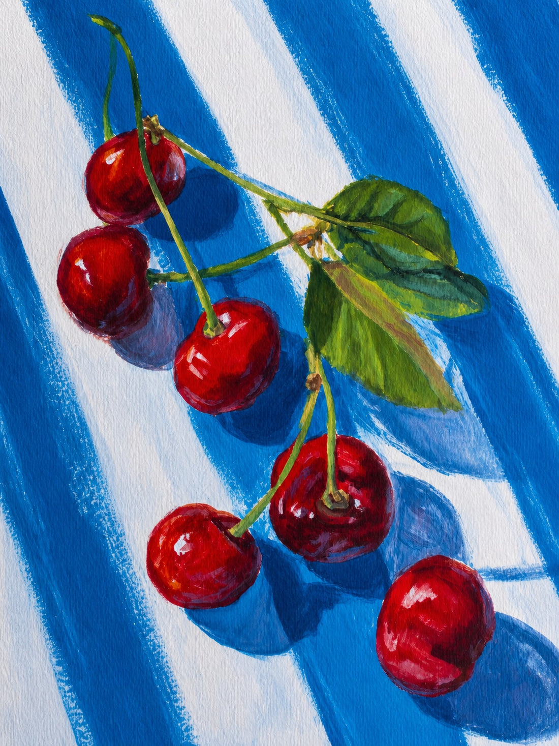 Leinwandbild Rote Kirschen – Sommerfrische für die genussvolle Küche