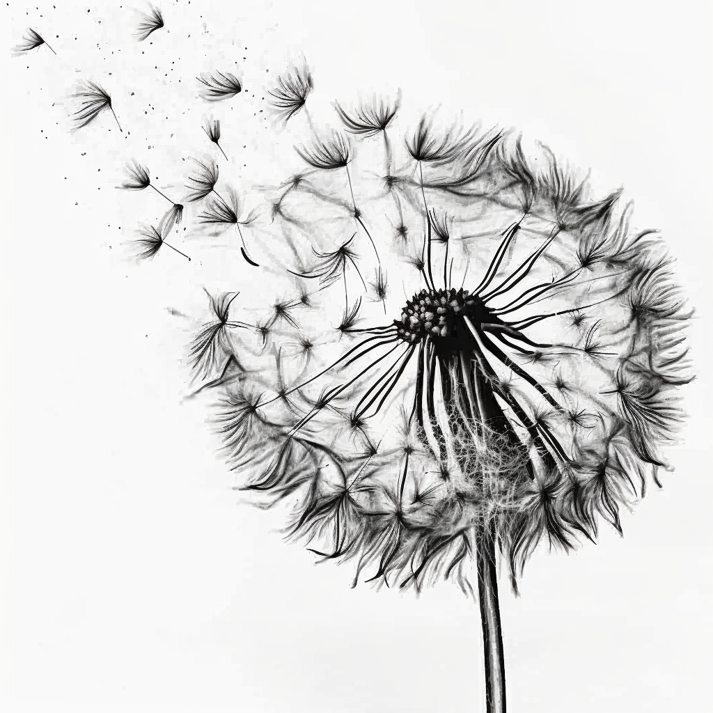 Contemporary Dandelion Canvas Print – Poetic Lightness