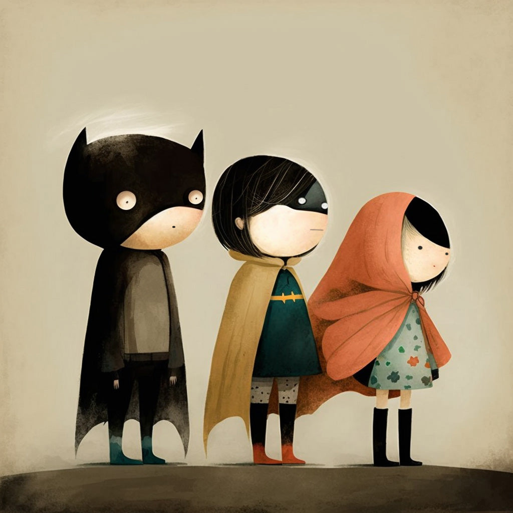 Kids Superhero Canvas Print – Whimsical Pastel
