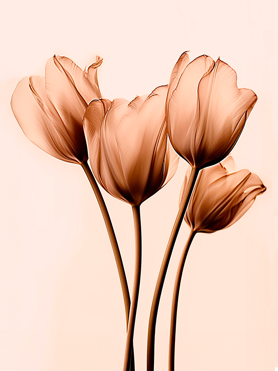 Tableau mural Tulipes modernes - Poésie romantique