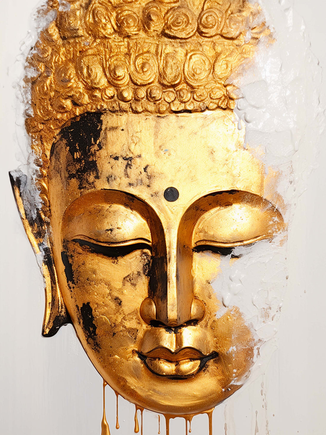 Tableau Bouddha doré - Éveil et paix