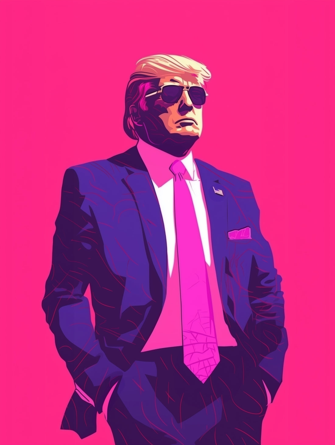 Tableau décoratif Donald Trump - Gangster pop art