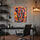 Tableau éléphant multicolore style moderne touches vives rouge bleu jaune décor salon contemporain