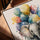 Baby-Elefant Aquarell Luftballons Wandbild für minimalistisches Büro