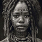 Œuvre d'art noir et blanc 'Enfant du Monde' : un portrait poignant d'une enfant de la tribu Kemareke en Éthiopie."