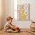 Cuadro de pared infantil de leopardo rosa y amarillo con manchas, decoración de dormitorio suave y alegre