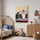 Tableau enfant voiture F1 rose corail et bleu décoration chambre garçon style graphique pastel