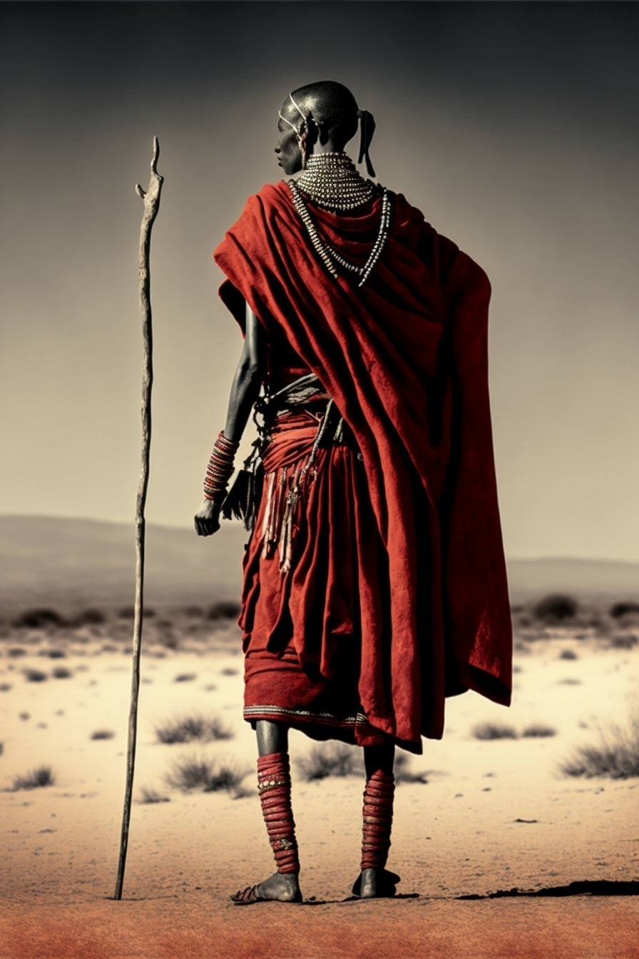 Maasai Warrior Wall Art Print – Strength & Tradition
