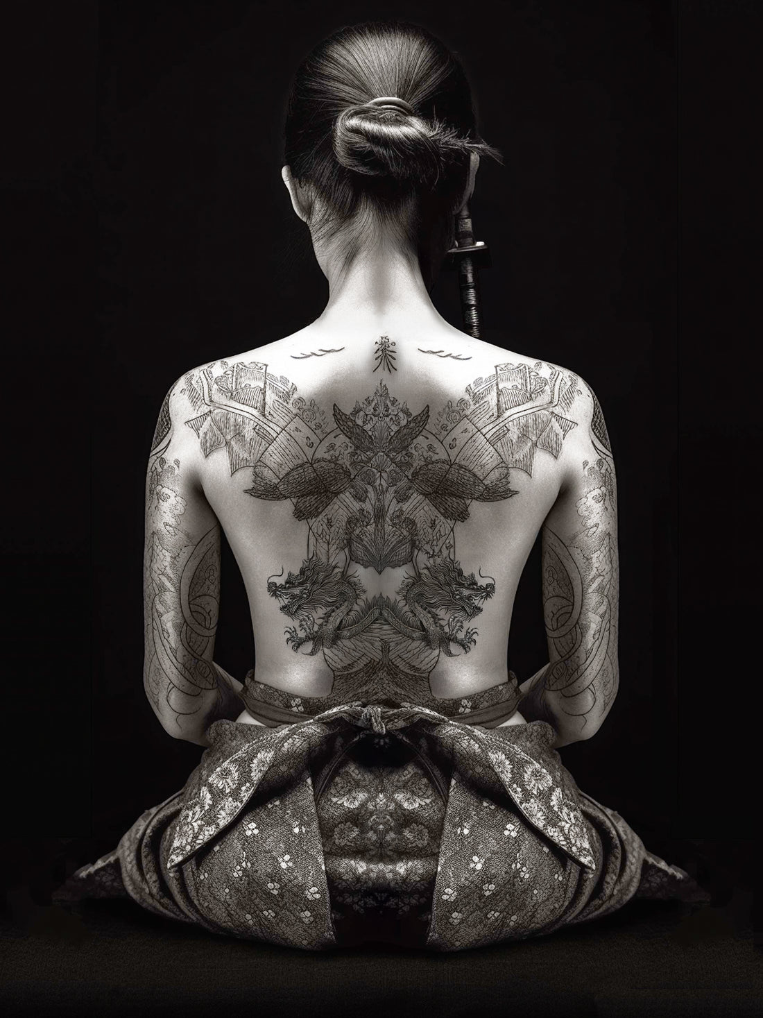 Modern Samurai Canvas Wall Art - Contrast & Serenity