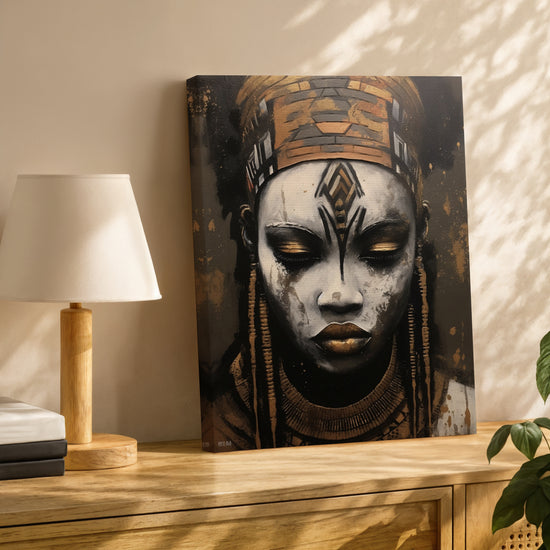 Tableau femme de tribu africaine style ethnique chic
